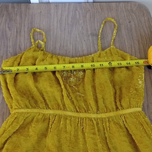 Antropologe Mustard Lace Mini Dress - Picture 13 of 16